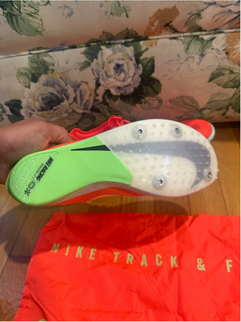 Nike ZoomX Dragonfly 2 Track Spikes Bright Crimson Lime Men's Size 13 FD8413-600 - Picture 6 of 6